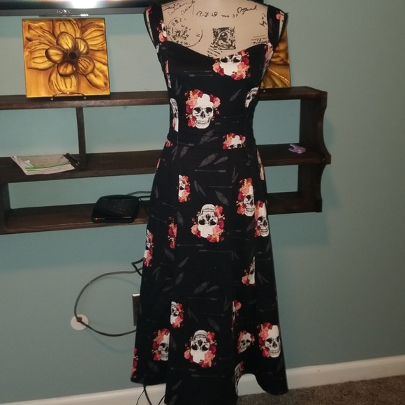 torrid Dresses & Skirts - New Torrid Skull & Flowers Dress **SOLD ON MERCARI